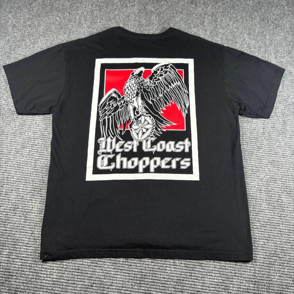 West Coast Choppers Eagle Graphic T-Shirt Mens XXL Black Biker Jesse James Tee